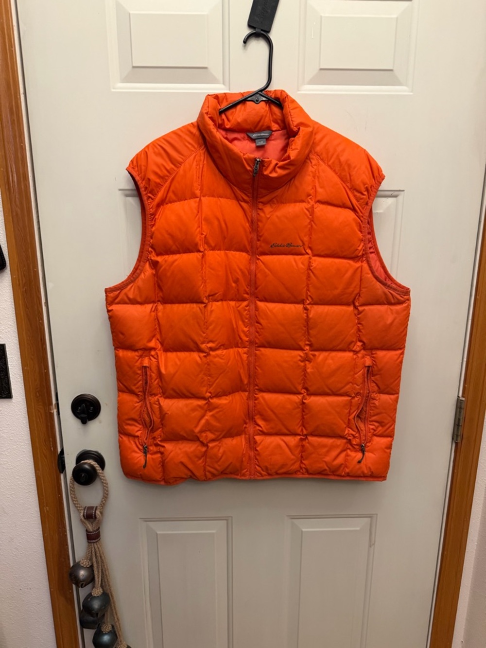 Eddie Bauer Orange Quilted Down Vest